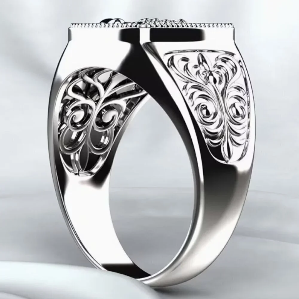 Scorpion Ring 925 Sterling Silver-Plated Men Size 11 Bold Retro Style Hip Hop